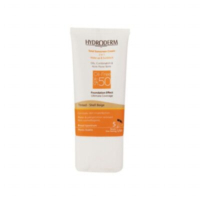 کرم ضد آفتاب فاقد چربی 2In1 هیدرودرم SPF50 حجم 40 میلی لیتر - بژ صدفی