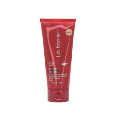 کرم ضد آفتاب و ضد لک فاقد چربی SPF 40 لافارر مناسب پوست چرب و مستعد آکنه حجم 40 میلی لیتر - برنز